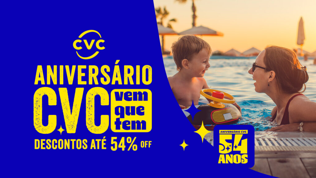 CVC amplia promoções de aniversário com descontos e segundo passageiro grátis