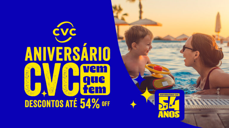 CVC amplia promoções de aniversário com descontos e segundo passageiro grátis