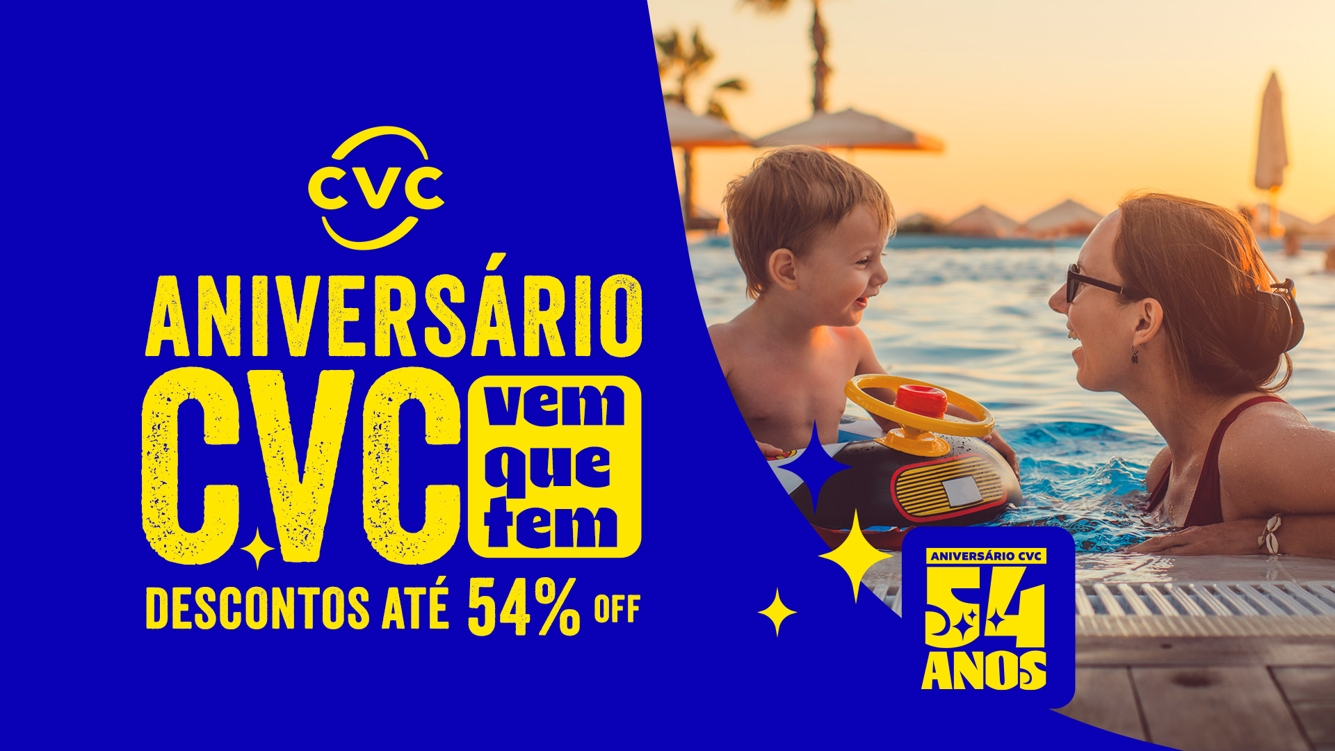 CVC amplia promoções de aniversário com descontos e segundo passageiro grátis